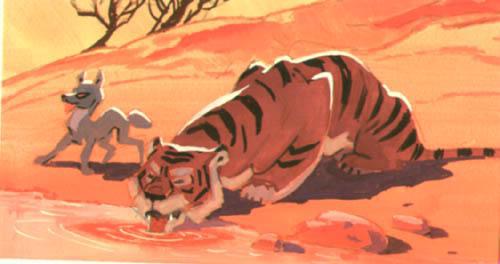 Шер-хан на водопое