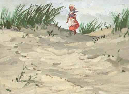 Герда на берегу