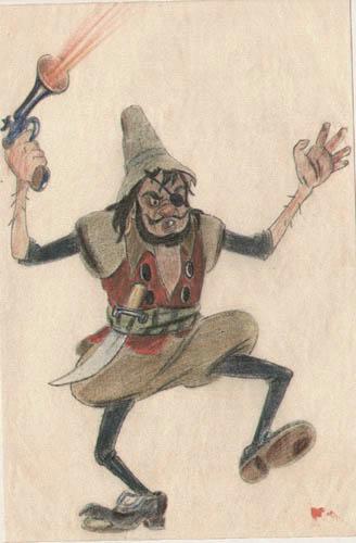 Одноглазый разбойник с пистолетом