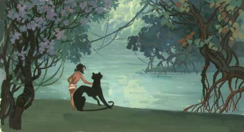 Маугли и Багира на берегу