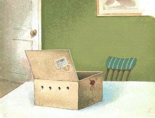 Посылка на столе