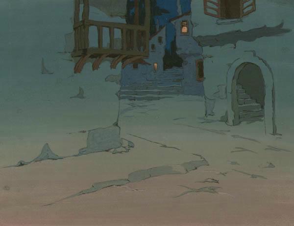 Замок на вершине скалы; панорамы улицы, города