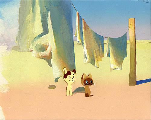 Щенок и Гав сидят во дворе