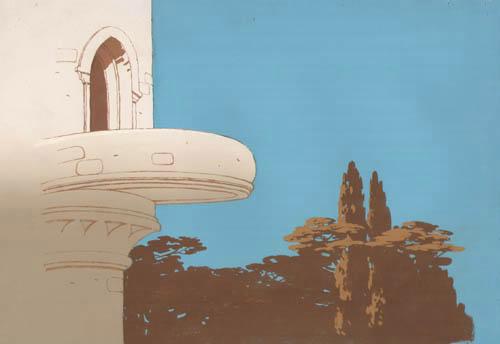 Фрагмент башни с балконом