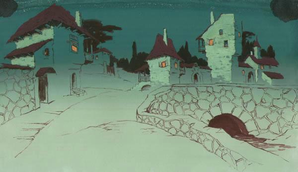 Замок на вершине скалы; панорамы улицы, города