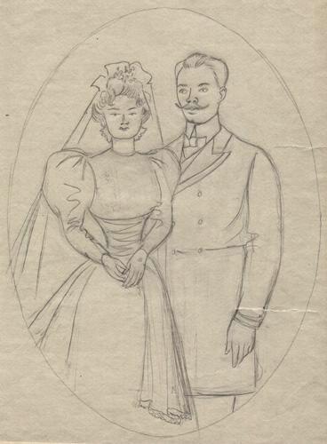 Свадебный портрет родителей Бориса