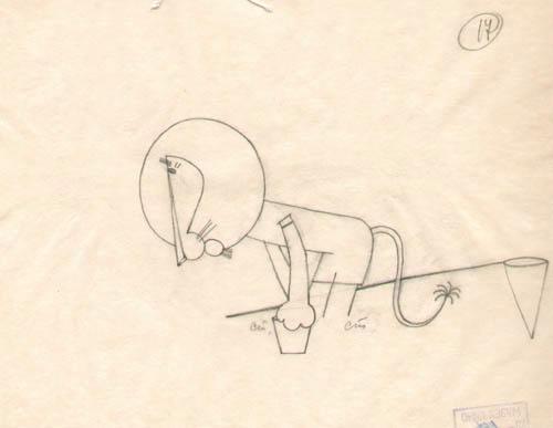 Фазы движения персонажа "Бонифаций с сачком"