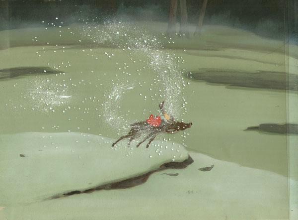 Герда и Олень  в снежном поле