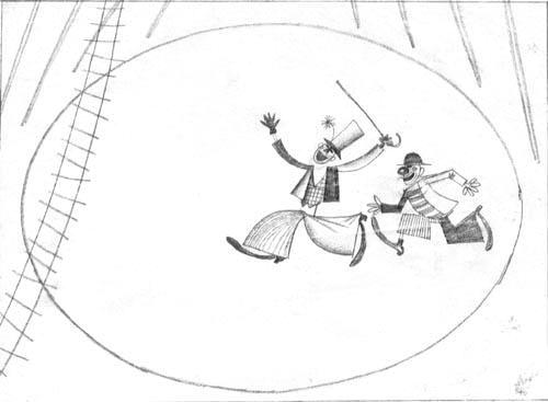 Клоуны на арене цирка