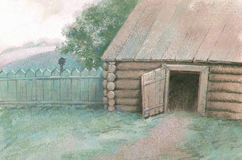 Сарай с забором