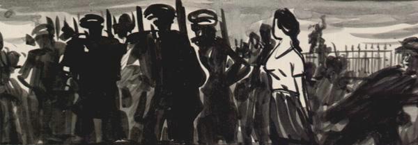 Вокзал: проводы на фронт