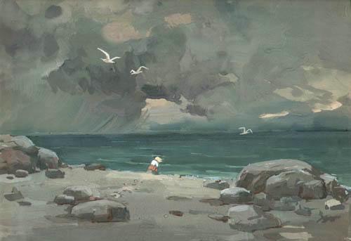 Герда на берегу