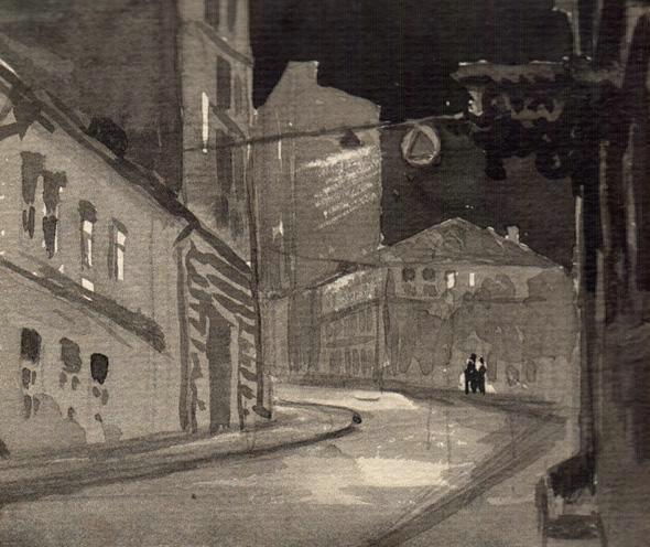 Ночная улочка. Прогулка