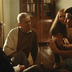 Рабочий момент съемок. А.Тарковский, Э.Юзефсон, А.Эдвалль, Л.Александер