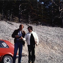 Режиссер Андрей Тарковский на выборе натуры на острове Готланд