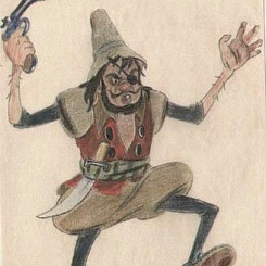 Одноглазый разбойник с пистолетом