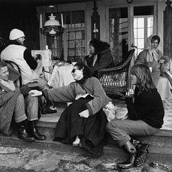 Рабочий момент съемок. С.Вольтер, В.Мересс, С.Флитвуд, Ф.Францен