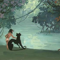 Маугли и Багира на берегу