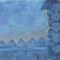 Край избы с забором