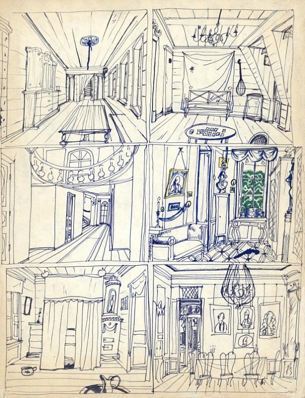 Интерьеры комнат в усадьбе