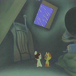 Щенок и Гав во время грозы