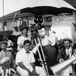 Сергей Эйзенштейн, Эдуард Тиссэ, Григорий Александров во время съемок фильма