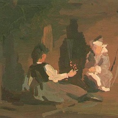 Герда и Лапландка в хижине