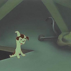 Щенок на чердаке