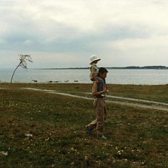 Рабочий момент съемок. А.Тарковский, Т.Чельквист