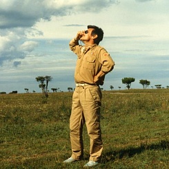 Рабочий момент съемок. Режиссер Андрей Тарковский