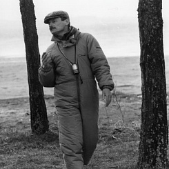 Рабочий момент съемок. Режиссер Андрей Тарковский