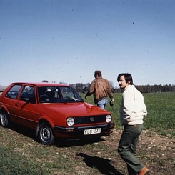 Режиссер Андрей Тарковский на выборе натуры на острове Готланд