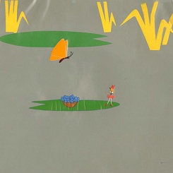 Дюймовочка и бабочка