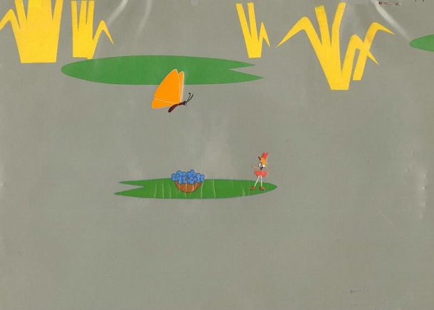 Дюймовочка и бабочка