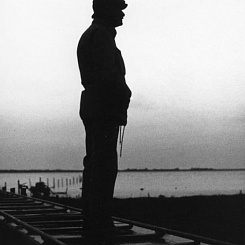 Рабочий момент съемок. Режиссер Андрей Тарковский