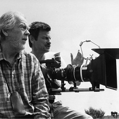 Рабочий момент съемок. А.Тарковский, С.Ньюквист