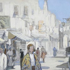 Улочка с торговыми рядами. Испания