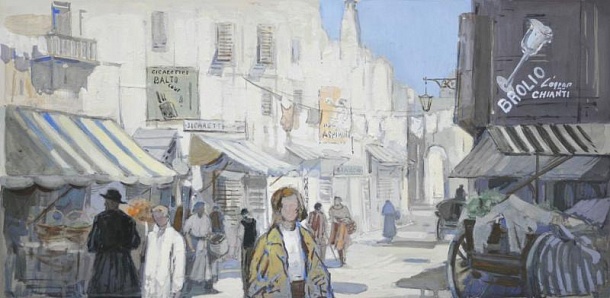 Улочка с торговыми рядами. Испания