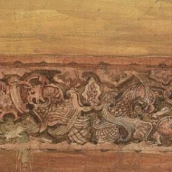 Фрагмент росписи поперечной балки