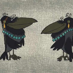 Ворона с бусами