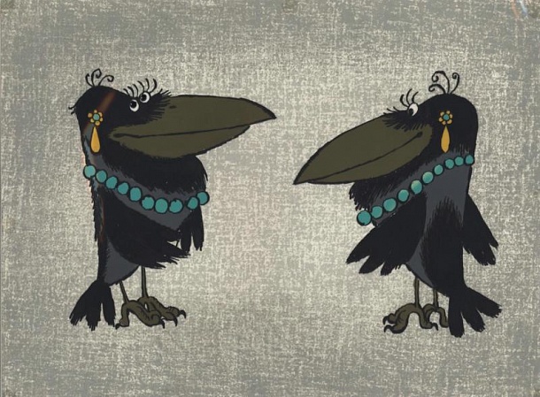 Ворона с бусами