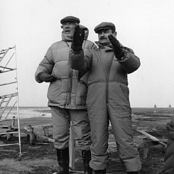 Рабочий момент съемок. А.Тарковский, С.Ньюквист