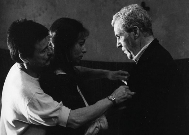 Рабочий момент съемок. А.Тарковский, Г.Гисладоттир, Э.Юзефсон