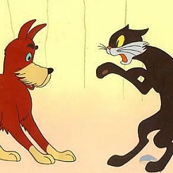 Рыжий пес и кот