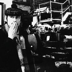 Рабочий момент съемок. Режиссер Андрей Тарковский