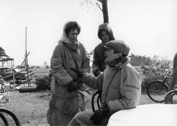 Рабочий момент съемок. А.Тарковский, С.Флитвуд