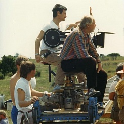 Рабочий момент съемок. А.Тарковский, С.Ньюквист