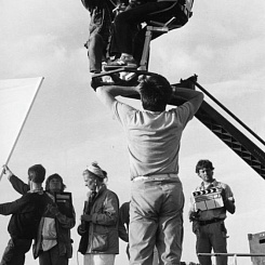 Рабочий момент съемок. А.Тарковский, С.Ньюквист