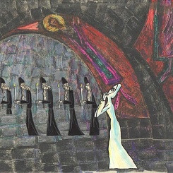 Скорбящая царица и монахи