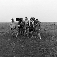 Рабочий момент съемок. А.Тарковский, С.Ньюквист